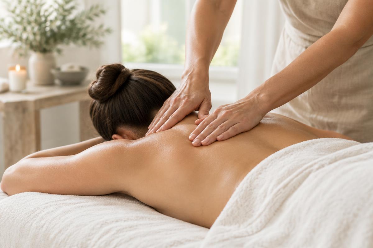 Relaxing professional massage treatment